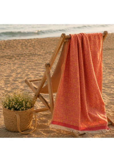 Soft Çiçek Peştamal - Hardal - 80x140 Cm Çok Renkli