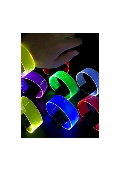 Parti Gece Bilekliği Pilli Mıknatıslı Motor Bisiklet Led Kol Bandı Tüm Yaşlar
