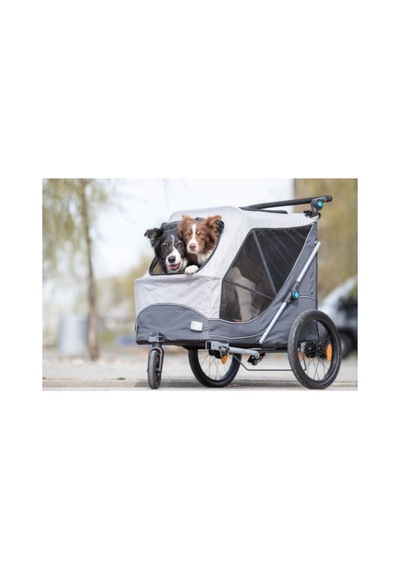 Köpekler İçin Bisiklet Römorku M: 63 95 90\132cm, Gri