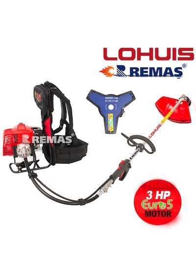 Lohuis Remaş Bg63 Benzinli Motorlu 3 Hp Sırt Tırpan Ot Çalı Tırpanı