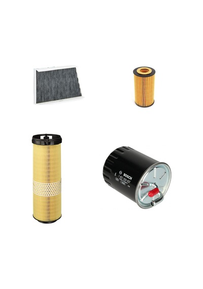 Bosch Filtre Bakım Seti Mercedes C220 Cdı W203 2004-2006 Dizel Hava + Yağ F + Yakıt F. + Polen Bosch