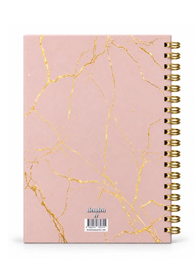2027 Yaldız Seri Bej Mermer Günlük Spıralli Ajanda