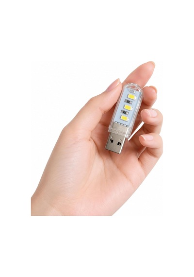 Flash Disk Görünümlü 2'li Usb Mini Led Gece Lambası Beyaz Işık Tak Çalıştır
