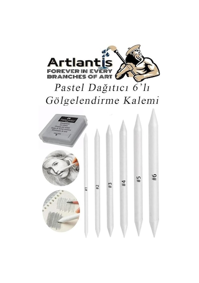 Karakalem Seti 15 Parça 1 Paket Gölgelendirme Kalemi Hamur Silgi Dereceli Kalem Kaynaştırma Kalemi Kara Kalem Dağıtıcı Kalem Kağıt Kalem