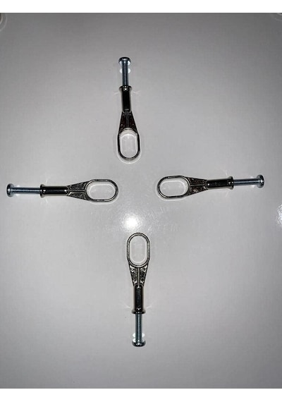 U 4lü Paket Vidalı Dolap Askı Aparatı Tüm Marka Ürünlere Uyumlu