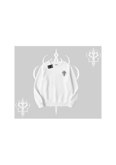 Tarzsokak Not Lazy Saving My Spirit Kedi Baskılı Biskilet Sweatshirt Beyaz