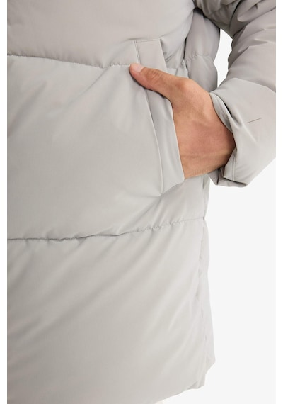 Defacto Su İtici Regular Fit Kapüşonlu Cepli Astarlı Rüzgar Geçirmez Fermuarlı Parka F0431ax25wngr454 Gri-gr454