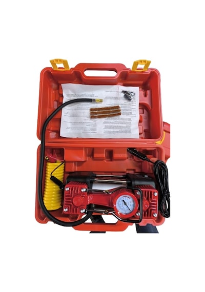 Çift Piston Çok Amaçlı Otomobil Lastik Hava Kompresörü Şahin Metal Gövde Led Işıklı