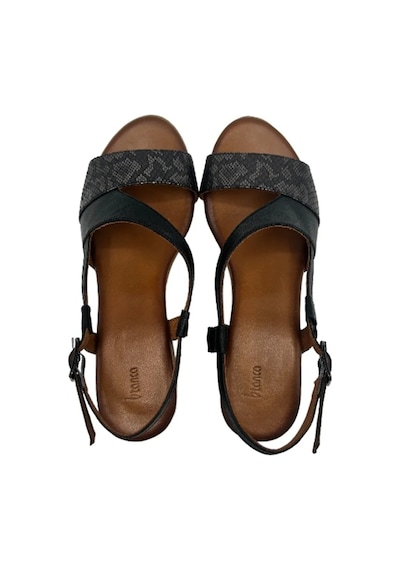 Kemal Tanca 852 807 Kadın Sandalet 56811 Sıyah Yılan