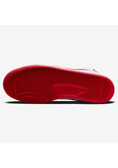 Nike Terminatör High Sneaker White Red Lethar Hakiki Deri Erkek Günlük Spor Ayakkabı Beyaz Kırmızı Beyaz