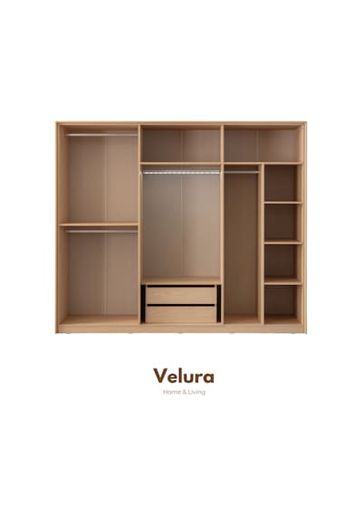 Victor 6 Kapaklı Dolap & Gardırop Bej