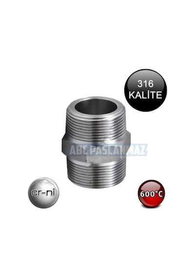 Paslanmaz Çelik Nipel Hex 316 Kalite