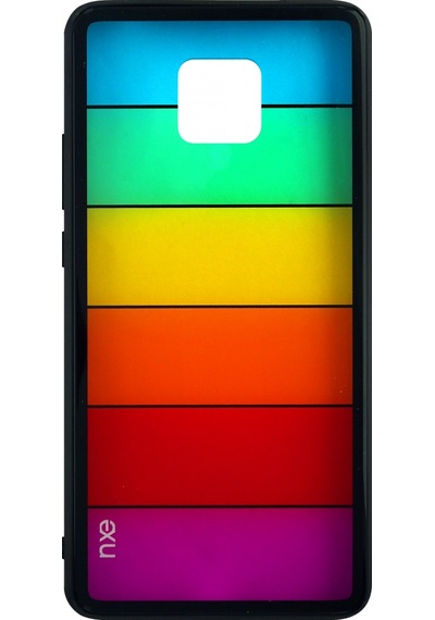 Nxe Design Huawei Mate 20 Pro Uyumlu Arka Koruma Arka Koruma Kılıf - Gökkuşağı Gökkuşağı