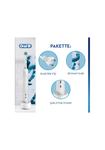 Oral-B Pro 1 750 Şarj Edilebilir Diş Fırçası + Seyahat Kabı Beyaz