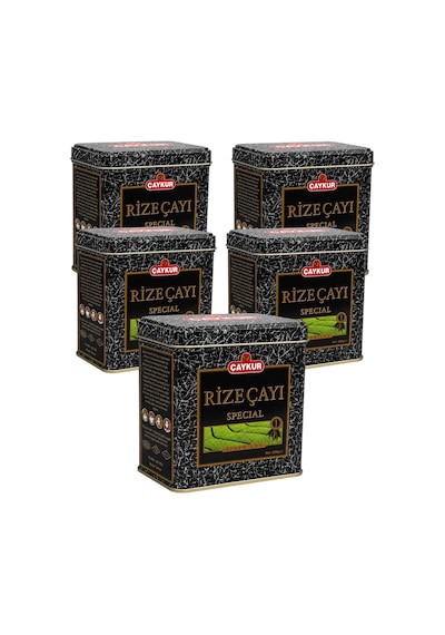 Rize Çayı Hediyelik Teneke Kutu 200 Gr. Beşli Paket