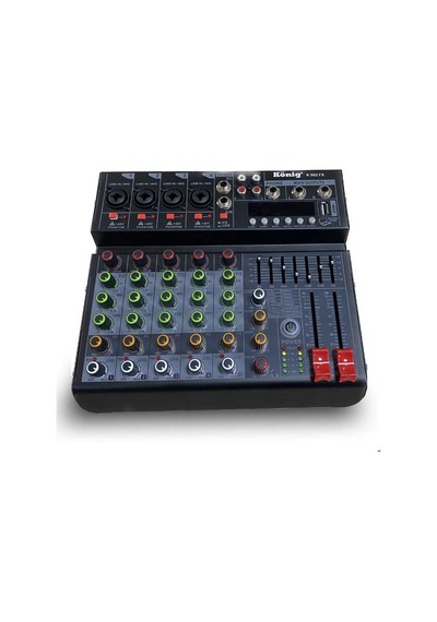 König K-502 Fx Usb/Bluetooth 7 Bant Eq 6 Kanal Deck Mixer