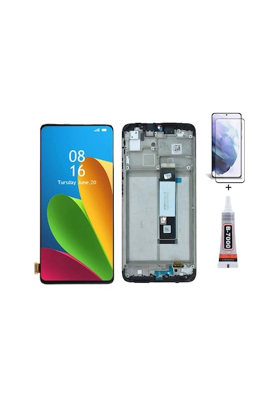 Xiaomi Redmi 9t Çıtalı Ekran Lcd Dokunmatik B7000 15ml Yapıştırıcı Ve Kırılmaz Cam İle Beraber Yc