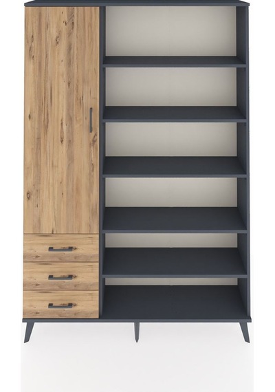 Arges Dolap 9 Raflı 3 Çekmeceli 3 Kapaklı 132x30x195 Antrasit-çam/çam Atlas Çam/atlas Çam Arges Dolap 9 Raflı 3 Çekmeceli 3 Kapaklı 132x30x195 Antrasit-çam/çam Atlas Çam/atlas Çam