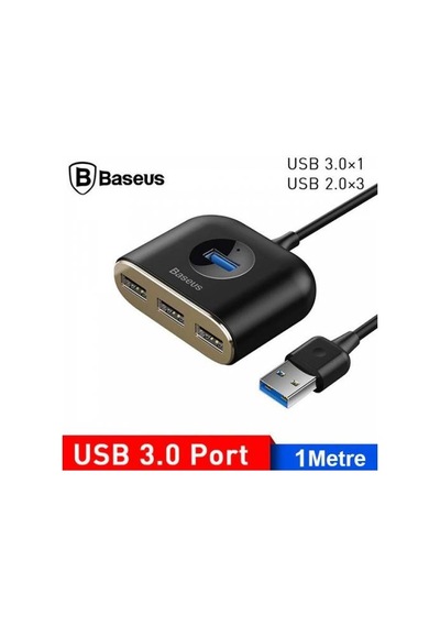 Baseus 1MT 4in1 USB HUB Adaptör USB3.0 TO USB3.0*1+USB2.0*3 Yükse