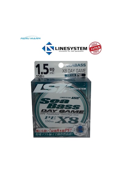 Linesystem Seabass Day Game X8 PE 1.5  0,20mm.  28Lb.  13.0kg. 15