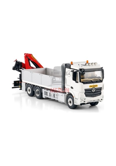 1/50 Mercedes-benz Actros Mp5 2.300mm Classıc Space Rıged Flatbed Truck 6x2 Tag Axle Wıth Palfınger Pk 19.001 Sld 5 Vinçler