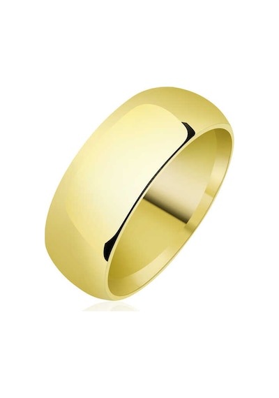 Stillove 8 MM Düz Bombeli Gold Gümüş Alyans