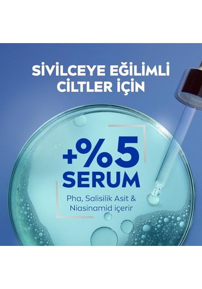 Nıvea Micellar Makyaj Temizleme Suyu Derma Skin Clear 400 Ml, Sivilce Karşıtı,serum İçerikli,niasinamid,salisilik Asit,pha,sivilceye Eğilimli Ciltler,durulama Gerektirmez
