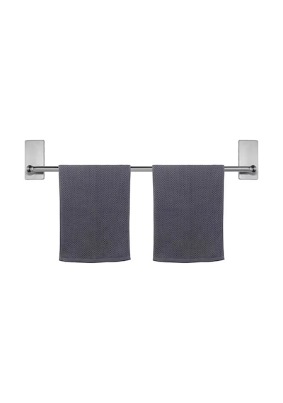 Havluluk Dik Rozetli 42cm Yapışkanlı Paslanmaz Çelik Krom Rengi Krom