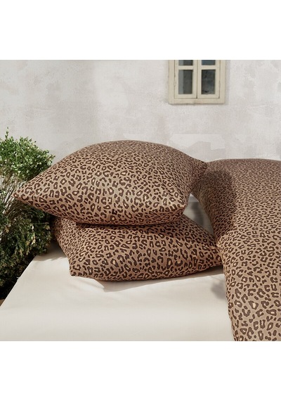Coté Blanc Leopar %100 Pamuk Tek Kişilik Nevresim Takımı