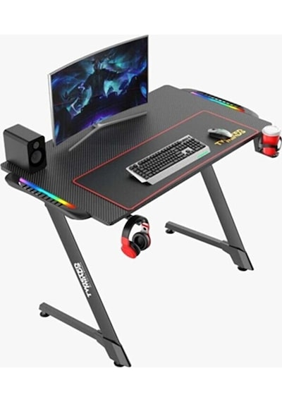 Twisted Minds Z Design TM-Z-1060-RGB Karbon Fiber RGB Oyuncu Masası Siyah