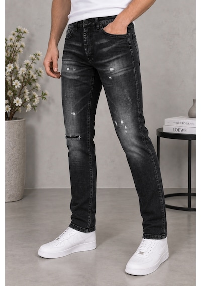 Cedy Denim Cedy Denım Erkek Slim Fit Esnek Likralı Vintage Yıkamalı Yırtık Detaylı Rahat Kesim Denim Kot Pantolon Ct1205-siyah Cedy Denim Cedy Denım Erkek Slim Fit Esnek Likralı Vintage Yıkamalı Yırtık Detaylı Rahat Kesim Denim Kot Pantolon Ct1205-siyah
