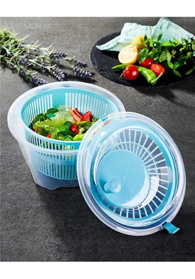 Plastik Süzgeçli Salata Sebze Ve Meyve Kurutucu Santrifüj 4 Lt
