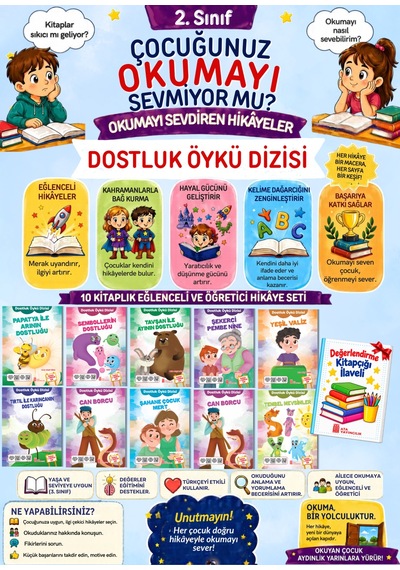 3.sınıflar Okumaya Sevdiren En Hikaye Seti 10'lu