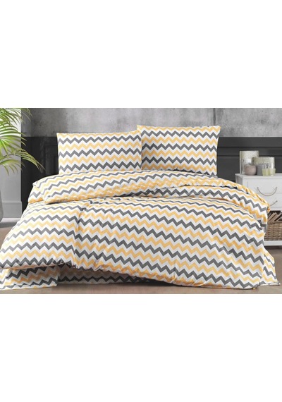 Ranforce Kumaşından Çift Kişilik Nevresim Seti 200x220 Sarı