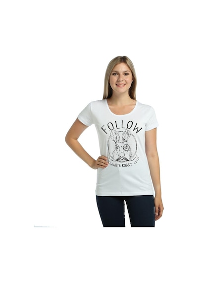 Bant Giyim - White Rabbit Beyaz Kadın T-Shirt Tişört Bant Giyim - White Rabbit Beyaz Kadın T-Shirt Tişört