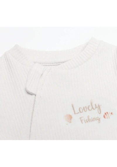 Bistyle Tulum Fermuarli Modal Lovely Fishing 15132 Ekru