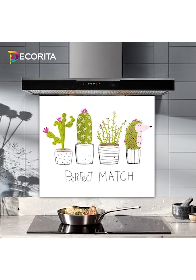 Decorita Cam Ocak Arkası Koruyucu | Perfect Match | 52cm x 60cm