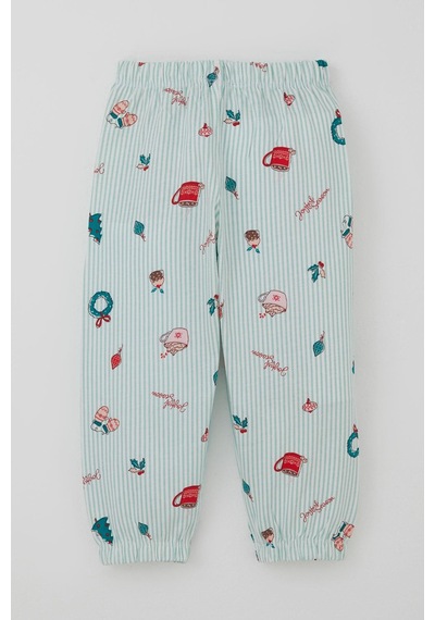 Breeze Kız Bebek Pijama Takımı Neşeli Sezon Yılbaşı Temalı 9 Ay-3 Yaş, Su Yeşili Su Yeşili