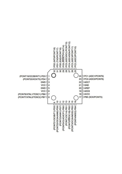 Atmega328p U-kr Smd 8-bit 20mhz Mikrodenetleyici Tqfp-32