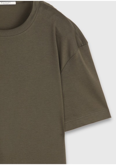 Ramsey Haki Düz %100 Pamuk T-shirt haki khaki