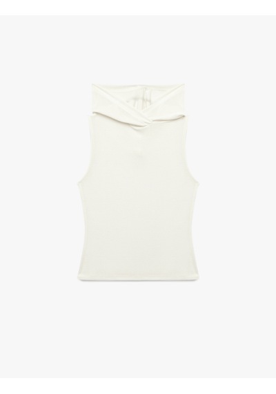 Koton Buzzy Kumaş Basic Kolsuz Kapüşonlu Top Kırık Beyaz 6sak10052uk Ekru