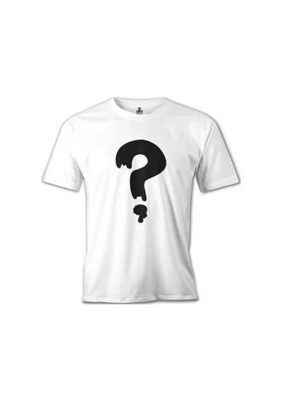 Esrarengiz Kasaba - Soru İşareti Beyaz Erkek Tshirt