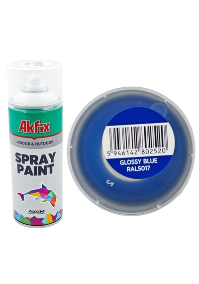 Akfix Sprey Boya Renk Seçiniz 400 Ml İç Ve Dış Cephede Kullanılabilir Mükemmel Kapatıcılık Parlak Mavi