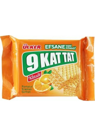 Ülker 9 Kat Tat Portakal Kremalı Gofret 39 G