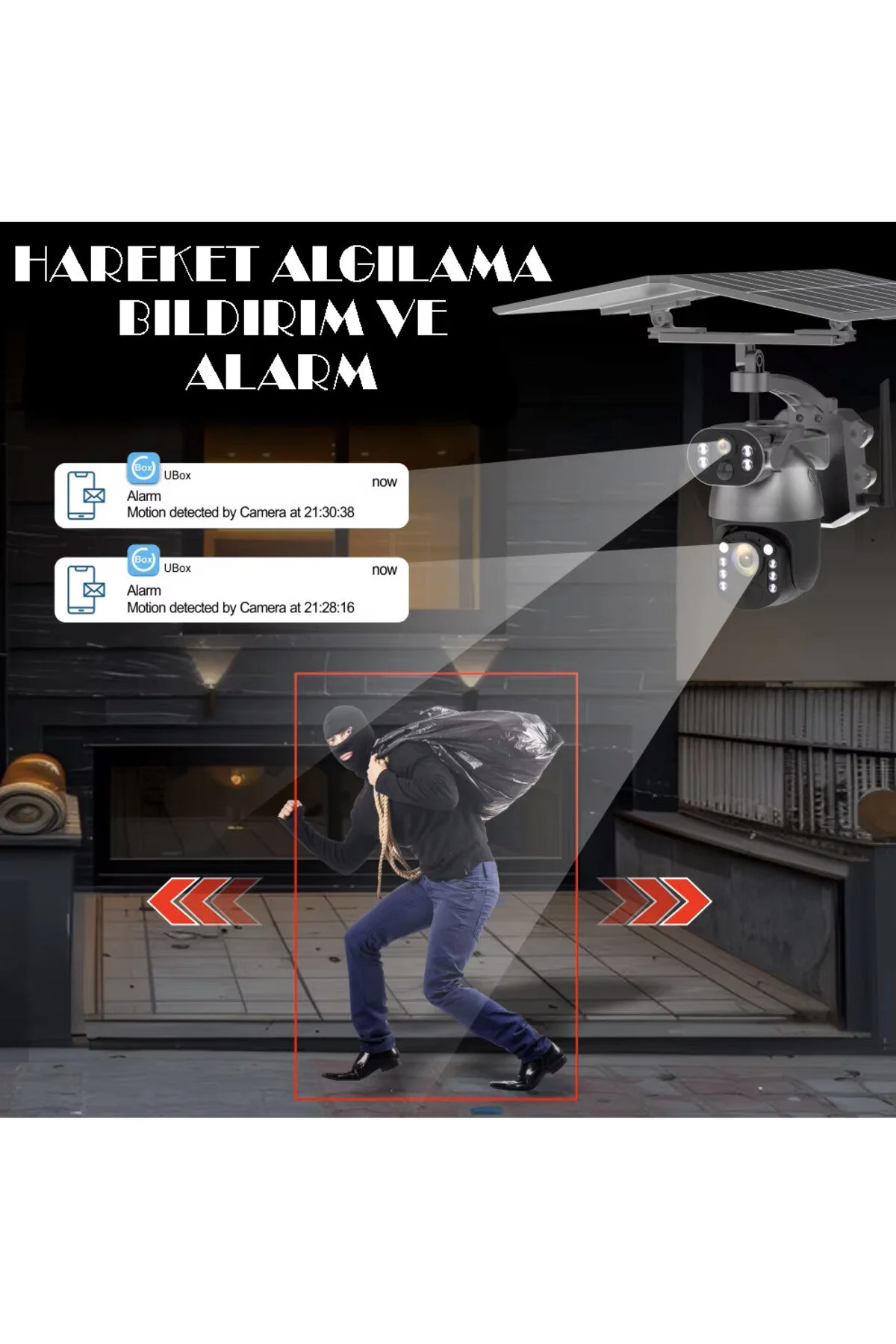 20x Optik Motorize Zoom Hareket Takipli Çift Kameralı Güneş Panelli Sim Kartlı Güvenlik Kamerası
