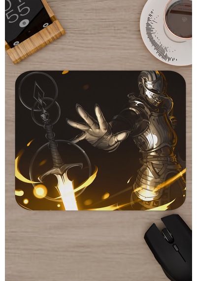 Demon's Souls Kaymaz Dikişli Kauçuk Oyuncu Mousepad V3 - 22x18 Gaming Mouse Pad Fare Altlığı