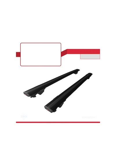 Ara Atkı Tavan Barı Hook Model 118cm Siyah 2 Adet