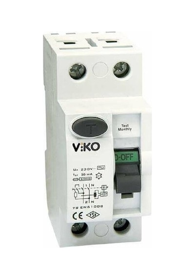 Viko Vtr2-2530 Kaçak Akım Rölesi 2x25a 30 Ma Ac Tip Vtr2-2530