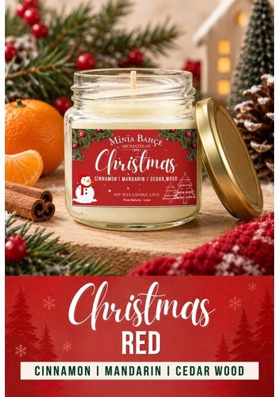 Aromaterapi Soya Mum, Yeni Yıl Soya Mumu 101 Chirstmas , 75gr Beyaz