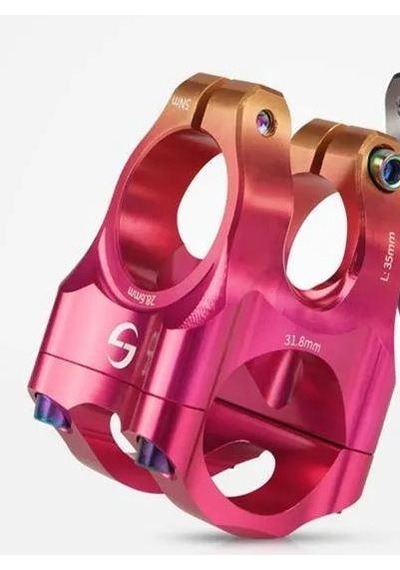 Lunje Alüminyum 31,8mm Mtb Freeride Gidon Boğazı Bisiklet Gidon Boğazı Pink Gold Çift Renk Boğaz Turuncu